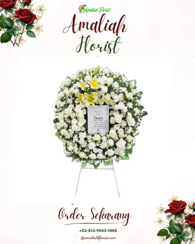 Krans Bunga Duka Cita di Cikangkareng